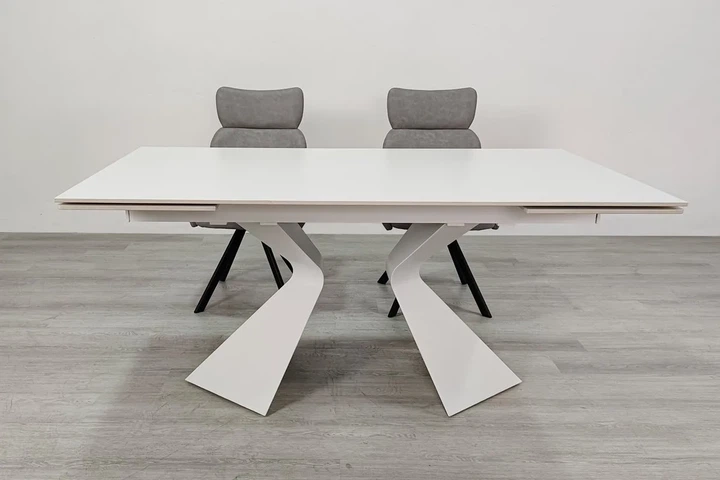 Стол раскладной LAURA CERAMIC 160(240)x90 см керамика белый матовый - Фото 6 Стол раскладной LAURA CERAMIC 160(240)x90 см керамика белый матовый - изображение 6