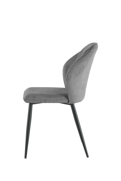 Стул NEIL чёрный каркас серая ткань 86x47x60 см - изображение 3