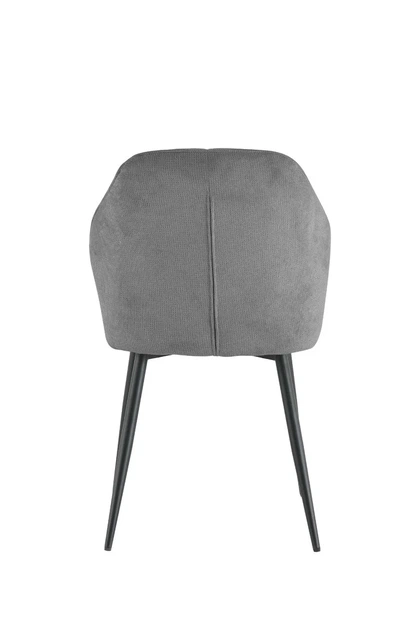 Стул NEIL чёрный каркас серая ткань 86x47x60 см - изображение 4
