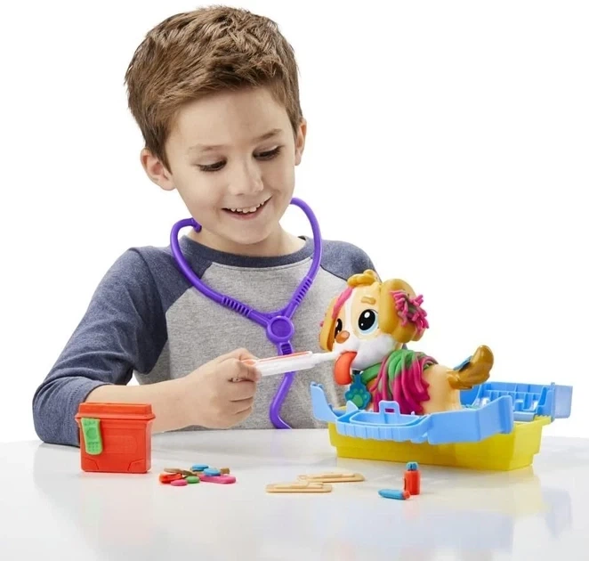 Набор для лепки Прием у ветеринара Play-Doh Hasbro (F3639) — Пластилин с собачкой и аксессуарами - изображение 4
