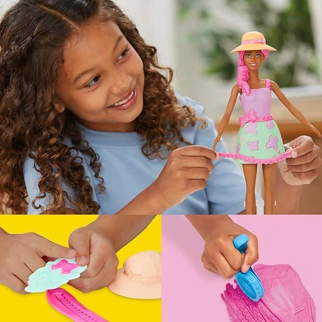 Набір для ліплення Барбі Садова вечірка Play-Doh Hasbro (B0DNTT6VDH) — Пластилін з лялькою Barbie - Фото 7 Набір для ліплення Барбі Садова вечірка Play-Doh Hasbro (B0DNTT6VDH) — Пластилін з лялькою Barbie - зображення 7