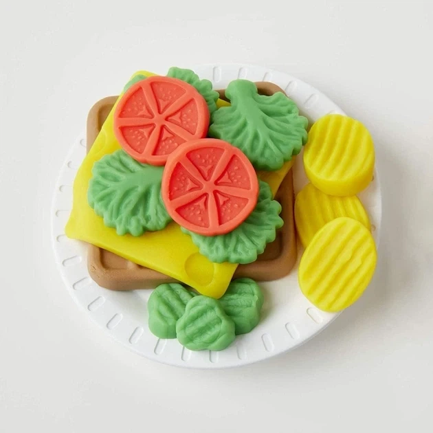 Набор для лепки Сэндвич с сыром Play-Doh Hasbro (E7623) — Пластилин с аксессуарами Бутерброд - изображение 5