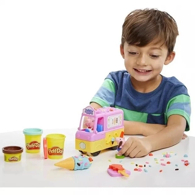 Набор для лепки Свинка Пеппа с мороженым Play-Doh Hasbro (F3597) — Пластилин с фургончиком - Фото 3 Набор для лепки Свинка Пеппа с мороженым Play-Doh Hasbro (F3597) — Пластилин с фургончиком - изображение 3