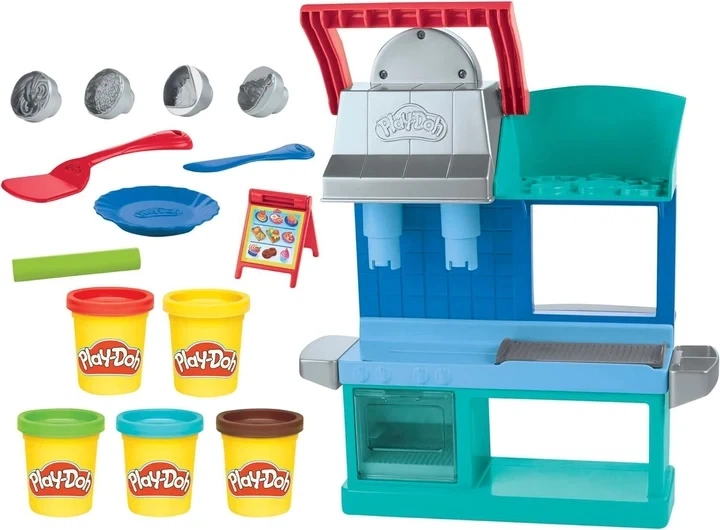 Набор для лепки Ресторан шеф-повара Play-Doh Hasbro (F8107) — Двусторонняя кухня с пластилином - Фото 3 Набор для лепки Ресторан шеф-повара Play-Doh Hasbro (F8107) — Двусторонняя кухня с пластилином - изображение 3