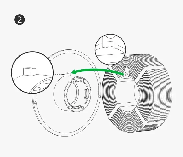 Катушка многоразовая Bambu Lab High Temperature Reusable Spool, 90°C (ABS+PC), для 1кг филамента ~330 400m (оригинал, RSP002) - изображение 6