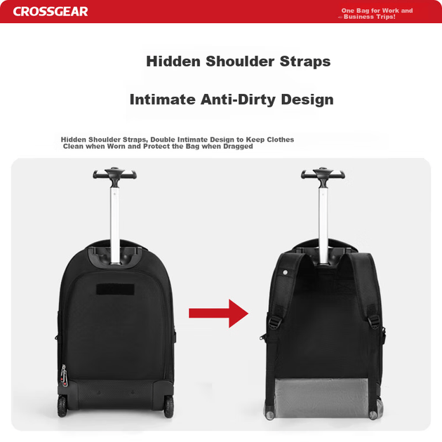 Рюкзак CROSSGEAR на колесиках для ноутбука 17.3" - изображение 4