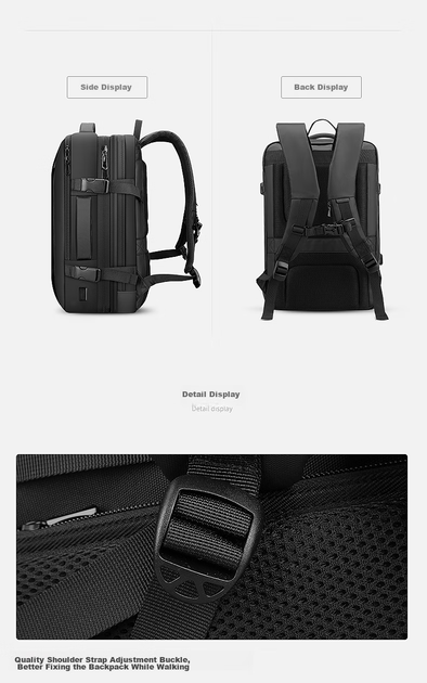Рюкзак MARK RYDEN мужской 17.3" MR9299 черный - изображение 3