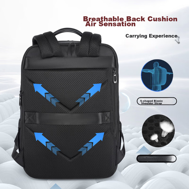 Рюкзак CrossGear Cross Medal деловой мужской кожаный для ноутбука 16" - изображение 7