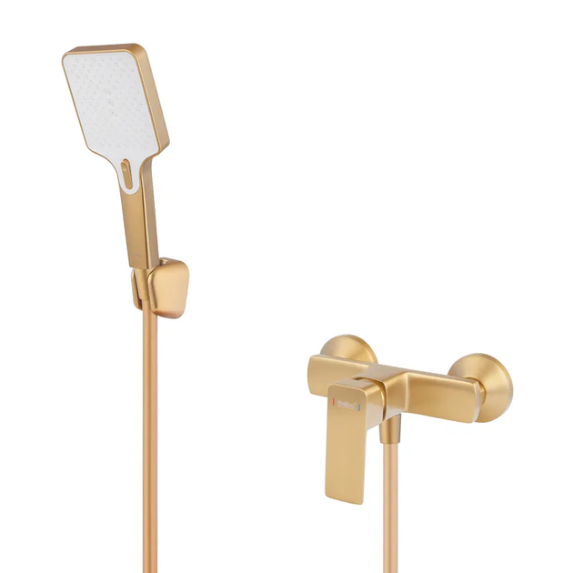 Смеситель для душа Haiba KUBUS 003 BRUSHED GOLD (HB9626) - Фото 2 Смеситель для душа Haiba KUBUS 003 BRUSHED GOLD (HB9626) - изображение 2