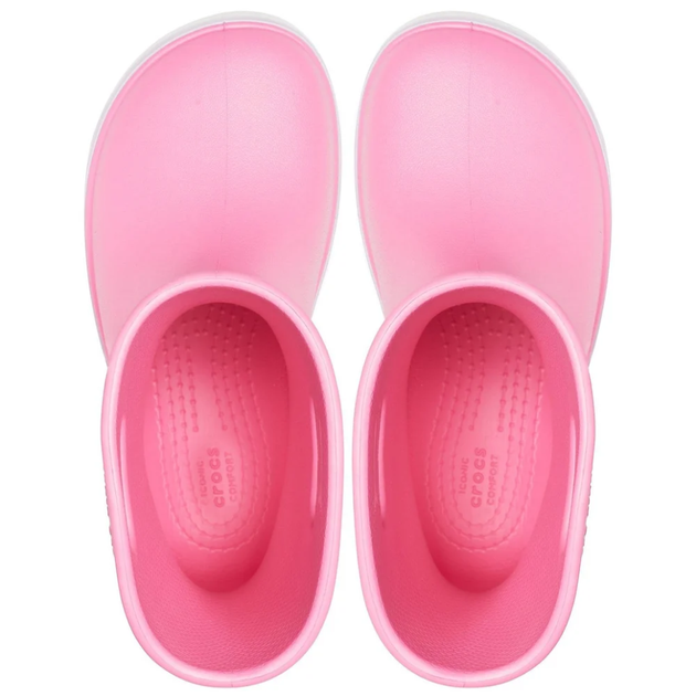Дитячі крокси гумові чоботи Crocs Kids Crocband Rain Boot Pink (33/34, рожевий) - Фото 5 Дитячі крокси гумові чоботи Crocs Kids Crocband Rain Boot Pink (33/34, рожевий) - зображення 5