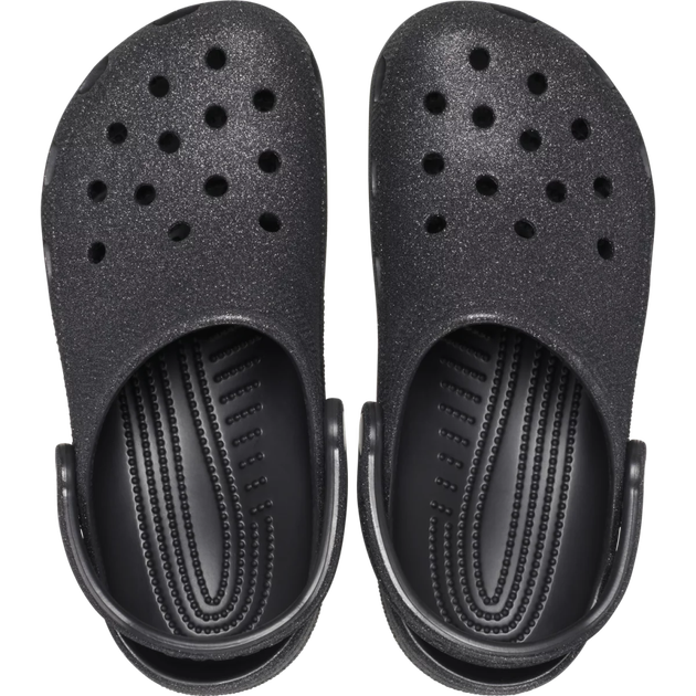Дитячі крокси для дівчинки Crocs Classic Clog Glitter Black (25/26, чорний) - Фото 4 Дитячі крокси для дівчинки Crocs Classic Clog Glitter Black (25/26, чорний) - изображение 4