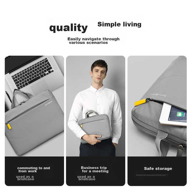 Сумка Samsonite для ноутбука 14" деловая мужская/женская - изображение 4