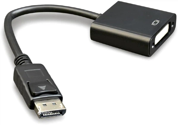 Переходник Cablexpert DisplayPort - DVI 0.1 м Черный (A-DPM-DVIF-002) - Фото 2 Переходник Cablexpert DisplayPort - DVI 0.1 м Черный (A-DPM-DVIF-002) - изображение 2