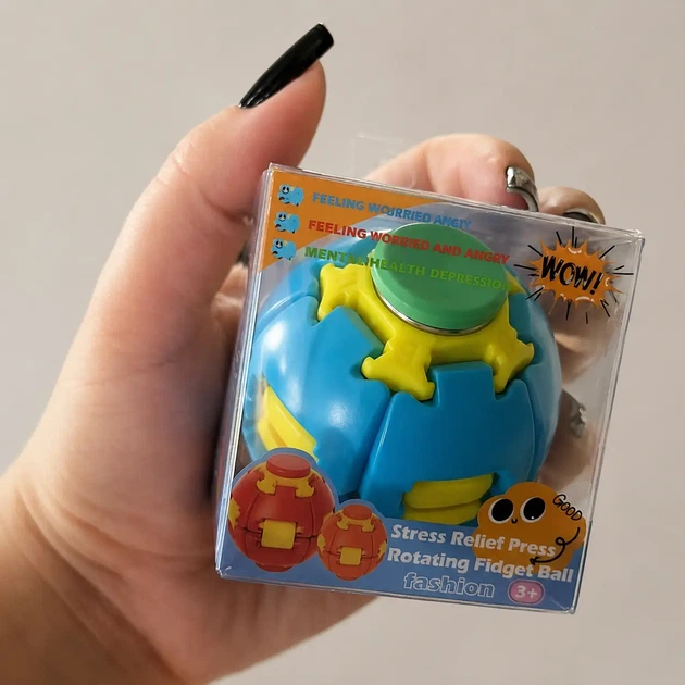 Спінбол Синій антистрес Spin Ball Press Fingertip Gyro Іграшка що обертається Спінер - Фото 2 Спінбол Синій антистрес Spin Ball Press Fingertip Gyro Іграшка що обертається Спінер - зображення 2