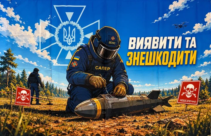 Прапор Сапер Виявити та знешкодити 1400х900 мм - Фото 1 Прапор Сапер Виявити та знешкодити 1400х900 мм - зображення 1