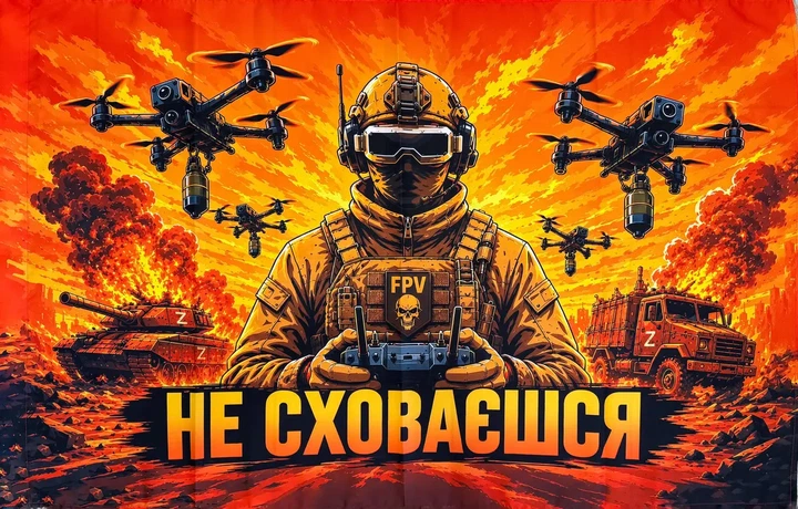 Прапор Не сховаєшся 1400х900 мм - Фото 1 Прапор Не сховаєшся 1400х900 мм - зображення 1