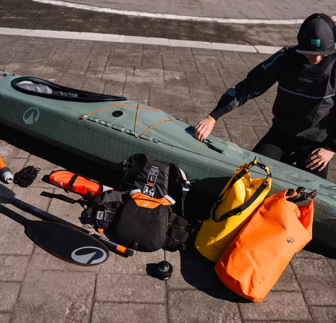 Водонепроницаемая Сумка Гермомешок TRIBORD IPX6 20л Герметичная Сумка Оранжевый - Фото 5 Водонепроницаемая Сумка Гермомешок TRIBORD IPX6 20л Герметичная Сумка Оранжевый - изображение 5