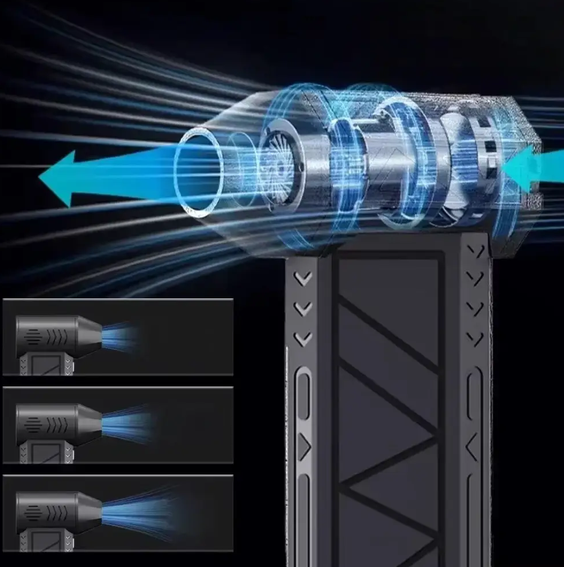 Аккумуляторная воздуходувка ZY7400 SE PRO портативный турбофен 5000 mAh с зарядкой USB скорость воздуха 39 5 м с для очистки сушки и охлаждения черная - Фото 10 Аккумуляторная воздуходувка ZY7400 SE PRO портативный турбофен 5000 mAh с зарядкой USB скорость воздуха 39 5 м с для очистки сушки и охлаждения черная - изображение 10