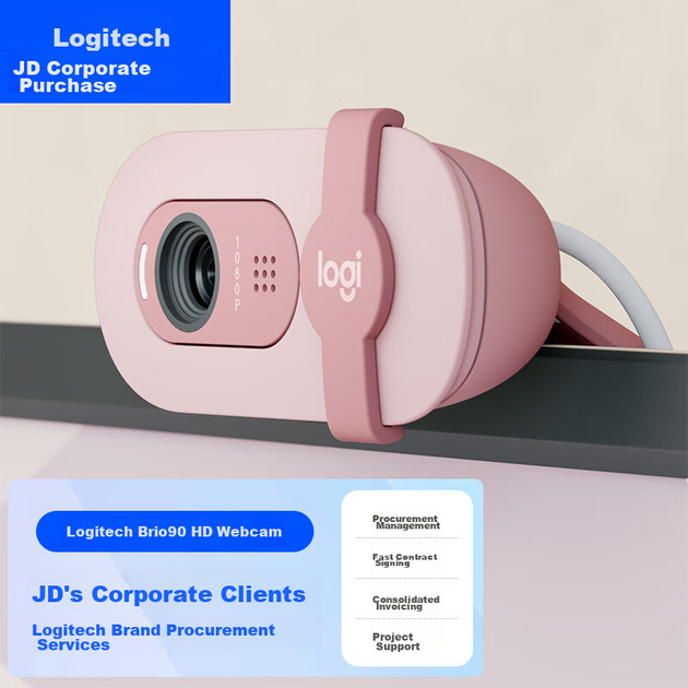 Веб-камера Logitech Brio 90 Full HD 1080p Rose - зображення 2