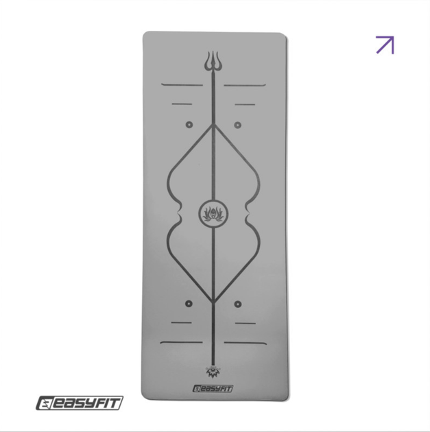 Коврик для йоги профессиональный EasyFit Pro каучук 5 мм Серый (EF-1925-GY) - Фото 1 Коврик для йоги профессиональный EasyFit Pro каучук 5 мм Серый (EF-1925-GY) - изображение 1