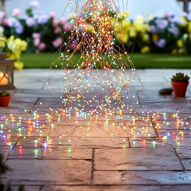Гирлянда Конский хвост 2,5 м 20 нитей 500 LED RGB для украшения елки от сети - изображение 9
