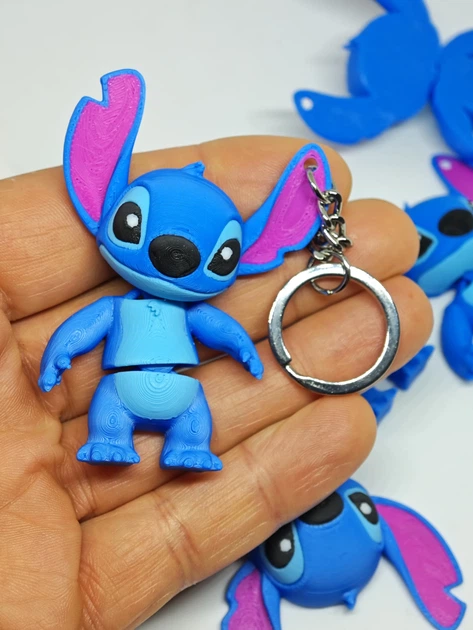 Брелок Стич Подвижный Stitch Mini Flexi Articulated Cute Figure 7 См 3Д Печать - Фото 3 Брелок Стич Подвижный Stitch Mini Flexi Articulated Cute Figure 7 См 3Д Печать - изображение 3