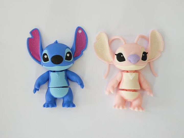 Брелок Стич Подвижный Stitch Mini Flexi Articulated Cute Figure 7 См 3Д Печать - Фото 4 Брелок Стич Подвижный Stitch Mini Flexi Articulated Cute Figure 7 См 3Д Печать - изображение 4