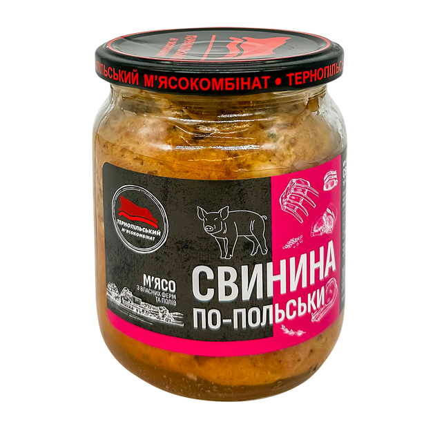 Свинина по-польськи Тернопільський м'ясокомбінат 500 г - Фото 1 Свинина по-польськи Тернопільський м'ясокомбінат 500 г - зображення 1