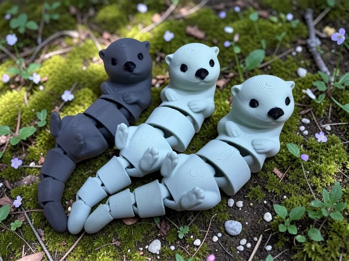 Брелок Выдра Подвижная Articulated Otter Toy Keychain 10 См 3Д Печать - Фото 4 Брелок Выдра Подвижная Articulated Otter Toy Keychain 10 См 3Д Печать - изображение 4