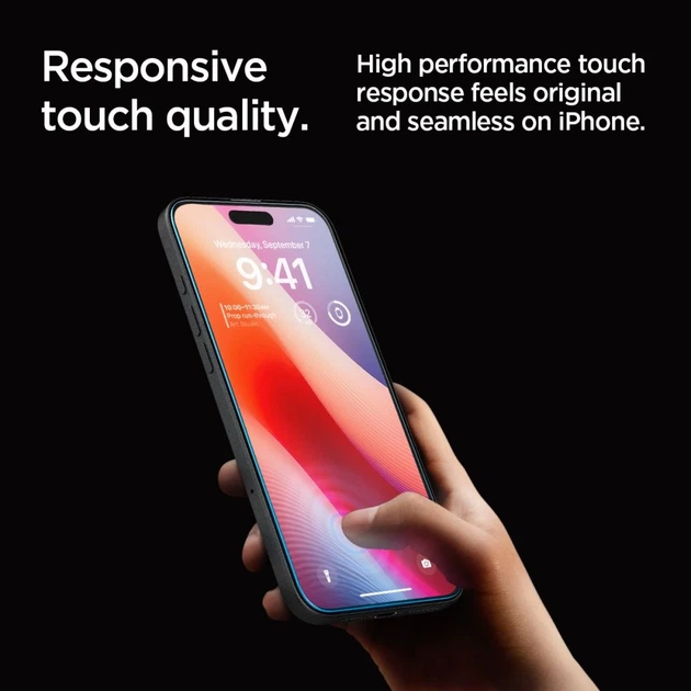 Защитное стекло Spigen GLAS.tR EZ Fit для Apple iPhone 16 Pro / 17 Pro, с монтажной рамкой, 9H - Фото 6 Защитное стекло Spigen GLAS.tR EZ Fit для Apple iPhone 16 Pro / 17 Pro, с монтажной рамкой, 9H - изображение 6