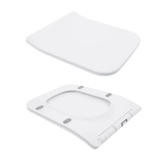 Унітаз компакт Qtap Crow Eco Rimless 640х360 прямокутний, з сидінням, білий глянцевий (QTCRO27W48750) - зображення 6
