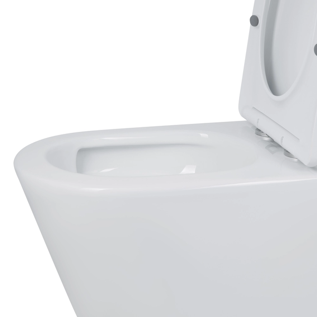 Унитаз компакт Q-tap Presto Quadro 650x340 овальный, с сиденьем, белый (QT24221215AW) - Фото 4 Унитаз компакт Q-tap Presto Quadro 650x340 овальный, с сиденьем, белый (QT24221215AW) - изображение 4