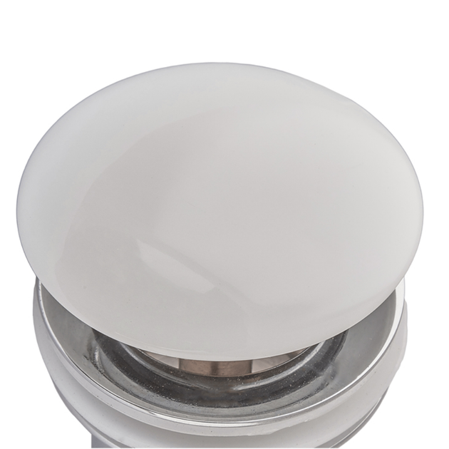 Донный клапан Koer PW-07-11 1 1/4'' Сlick-Сlack для умывальника, белый/хром (KR5784) - изображение 2
