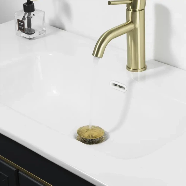Донный клапан Frap F62-3 1 1/4" для раковины, золотой - изображение 6