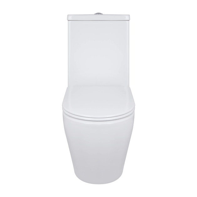 Унитаз компакт Q-tap Jay 640x375 овальный, с сиденьем, белый (QT07222175TW) - изображение 2