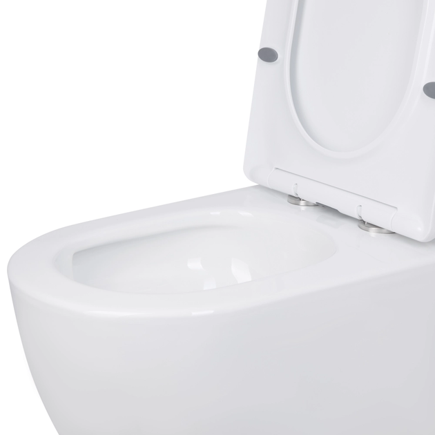 Унитаз компакт Q-tap Jay 640x375 овальный, с сиденьем, белый (QT07222175TW) - изображение 4