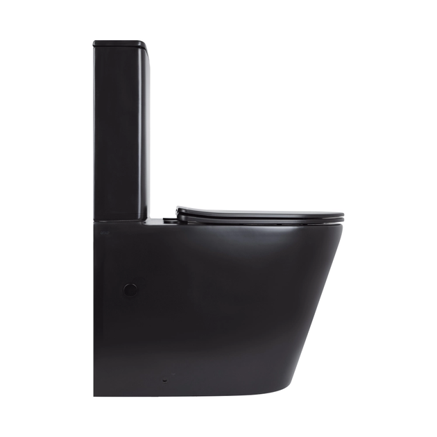 Унитаз компакт Q-tap Scorpio 660x360 овальный, с сиденьем, черный (QT14226088AMB) - изображение 3