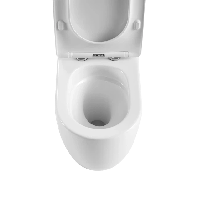 Унитаз компакт Q-tap Robin New 660x360 овальный, с сиденьем, белый (QT13226083AW) - изображение 3
