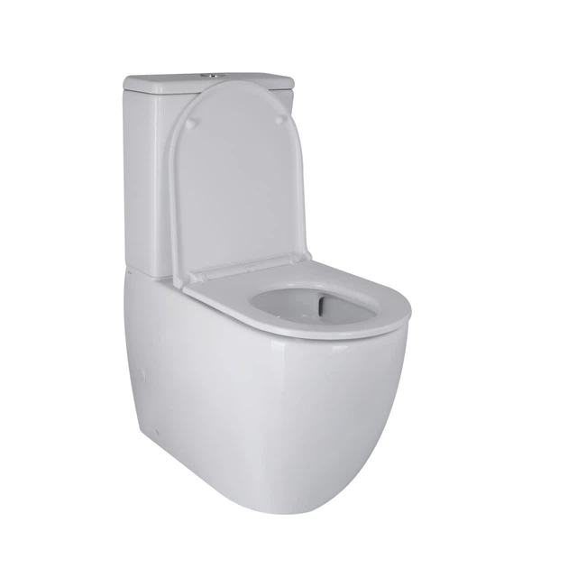 Унитаз компакт Q-tap Robin 630x390 овальный, с сиденьем, белый (QT13222128AUQ1W) - изображение 3