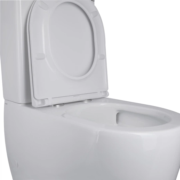 Унитаз компакт Q-tap Robin 630x390 овальный, с сиденьем, белый (QT13222128AUQ1W) - изображение 7