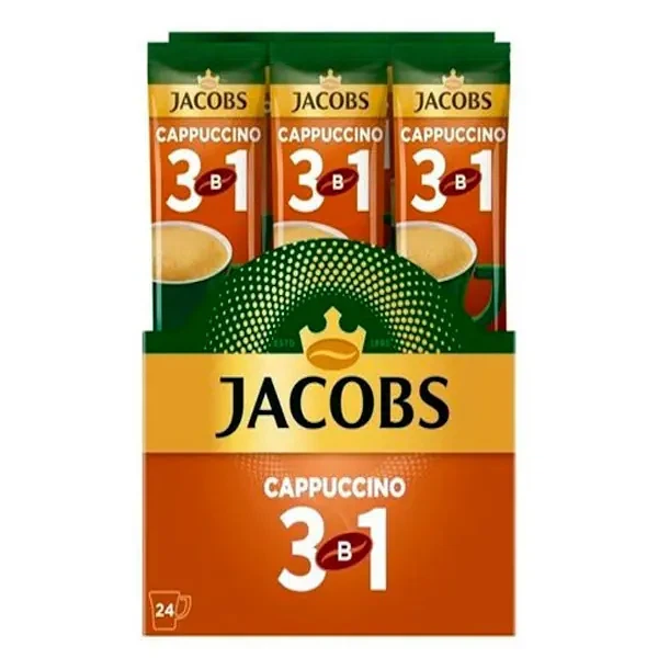 Кава розчинна у стіках 3в1 Jacobs Cappuccino 12 г х 1 шт (290601) - Фото 2 Кава розчинна у стіках 3в1 Jacobs Cappuccino 12 г х 1 шт (290601) - изображение 2
