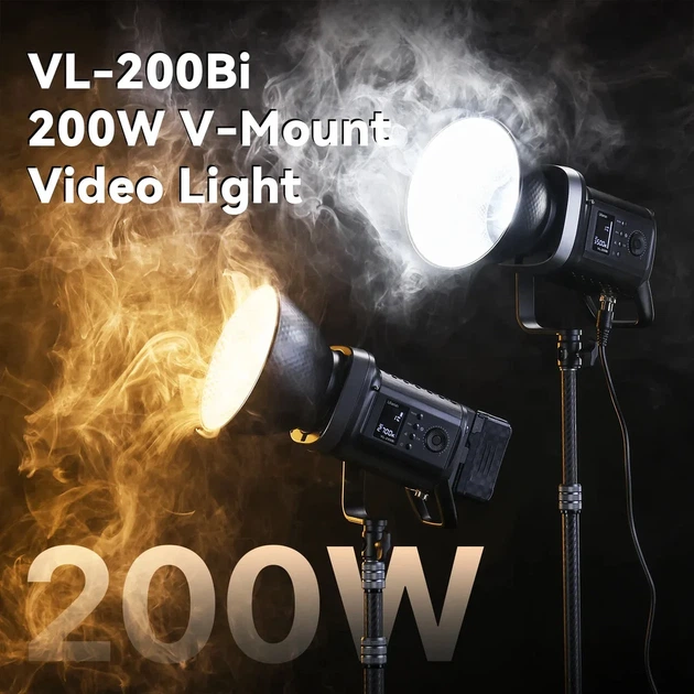 Видеосвет Ulanzi VL-200Bi 200W Bi-color 2700-6500K Черный 211x126x154 мм - изображение 7