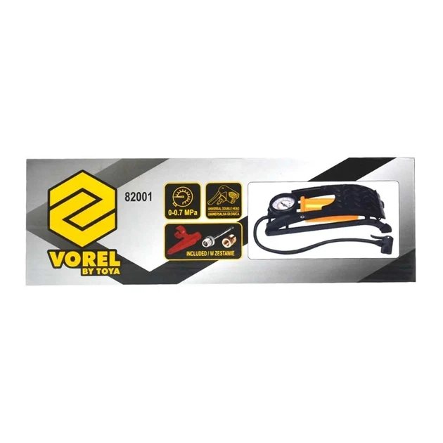 Насос автомобільний ножний - VOREL 82001 - изображение 4
