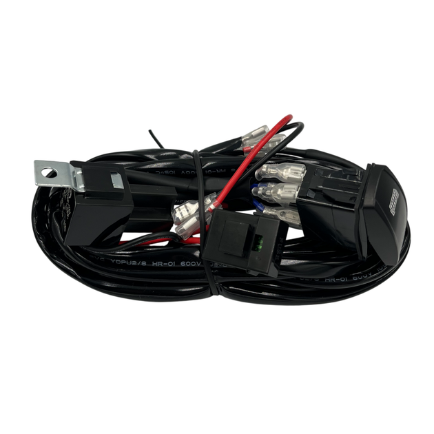 Проводка для LED фар и противотуманок 12V 40A, 3 м, реле, предохранитель, кнопка, до 120W - изображение 2