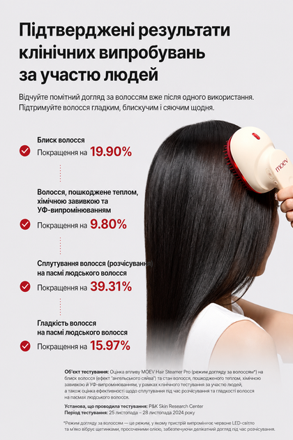 Паровой прибор-расчёска для волос MOEV Hair Steamer Pro - изображение 3