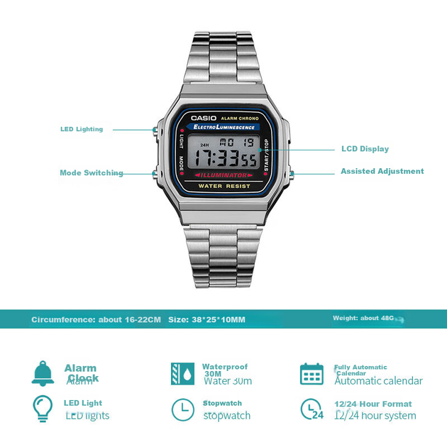 Часы Casio A168WA-1W - изображение 2