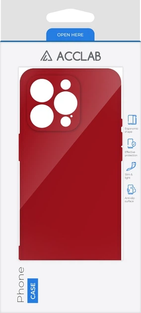 Чохол для смартфона Apple iPhone 15 Pro Max Acclab SoftShell Red (1283126586521) - зображення 2