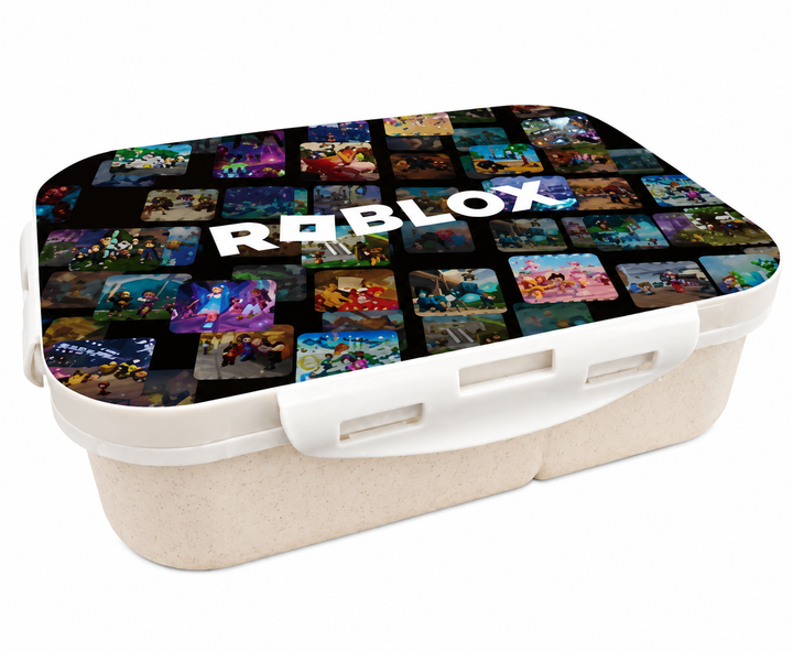 Ланч-бокс Roblox – пластиковый контейнер для еды с принтом Роблокс, 3 секции - изображение 2