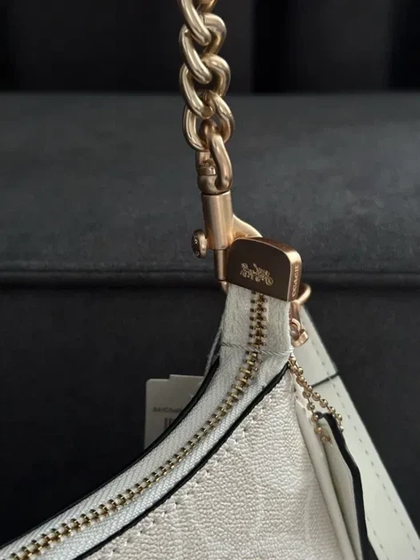 Сумка Coach Teri Shoulder Bag, коуч, коач біла - зображення 4