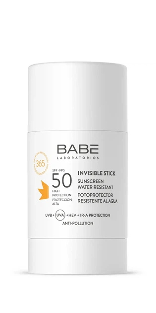 Сонцезахисний стік BABE Laboratorios Invisible Stick SPF 50 — прозорий для обличчя та тіла, 30 г - Фото 1 Сонцезахисний стік BABE Laboratorios Invisible Stick SPF 50 — прозорий для обличчя та тіла, 30 г - зображення 1